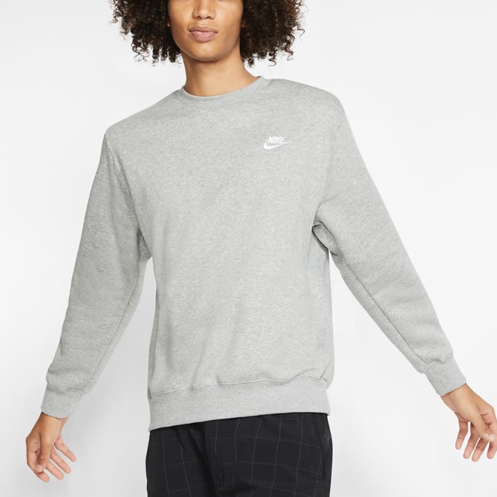 NWT Nike grey knit crew neck sweatshirt